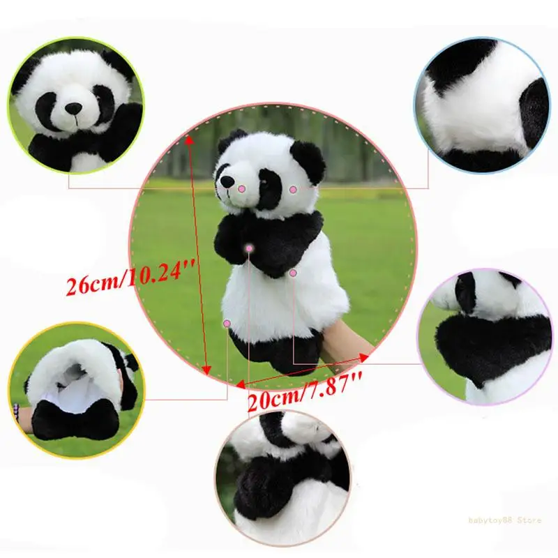 

Y4UD Realistic Panda Puppets Hand Hood for Play Best Tell Story Sleeping