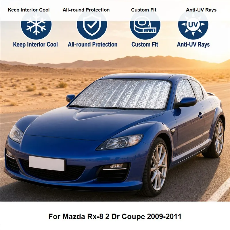 

For Mazda Rx-8 2 Dr Coupe 2009-2011 Full Set Car Window Sunshades UV Block Privacy Heat Insulated Foldable Car Curtain