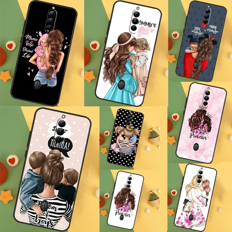 Beautiful Mother Daughter Son Case For ZTE Nubia Red Magic 9 Pro Plus 8 8S Pro Plus 6S 7S 6 7 Pro 5S 6R 5G Cover Coque