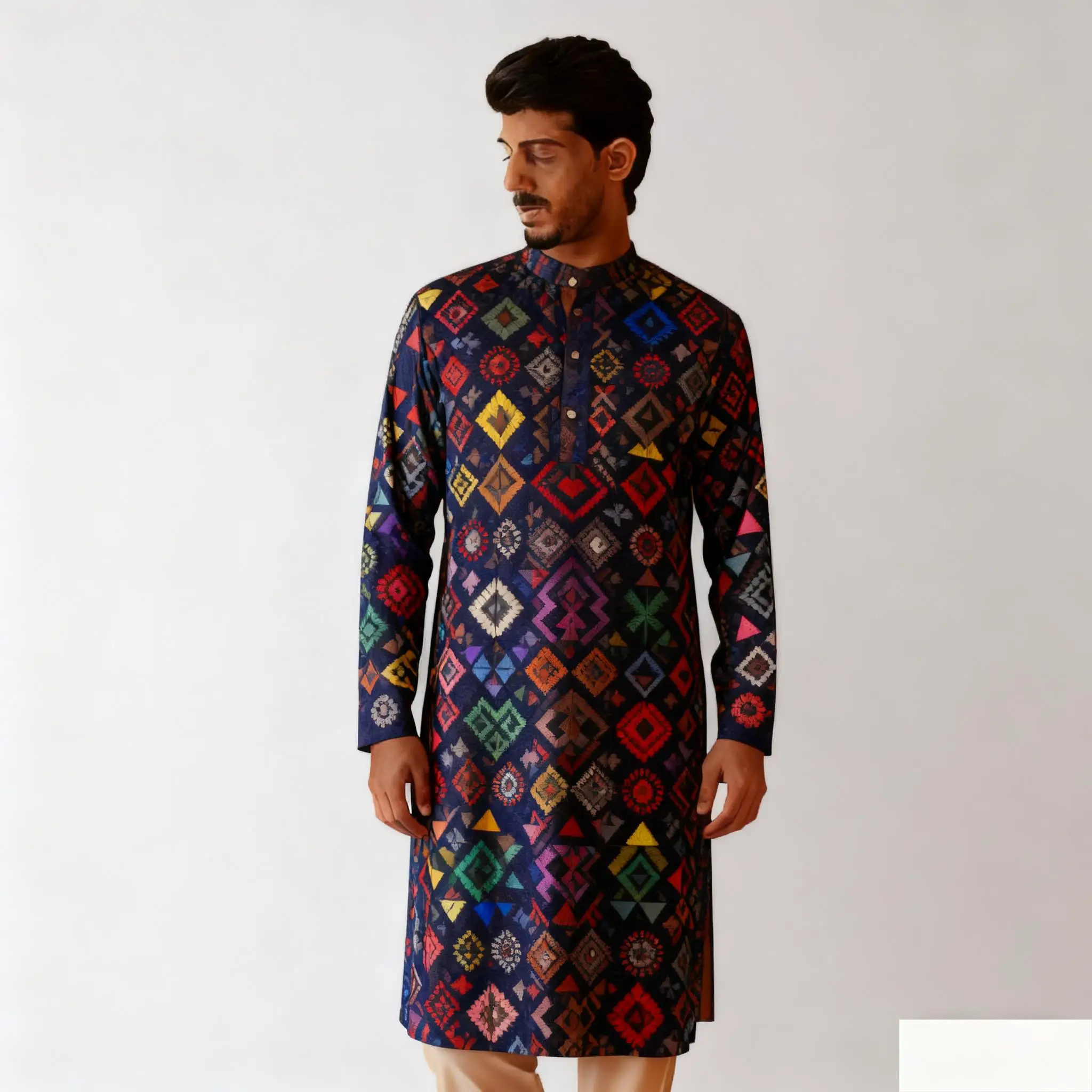 ملابس تقليدية جديدة لعام 2026 للرجال أنماط الآسيوية والجنوبية أطواق الماندرين ماروكين Gebetskleidung Mann #6