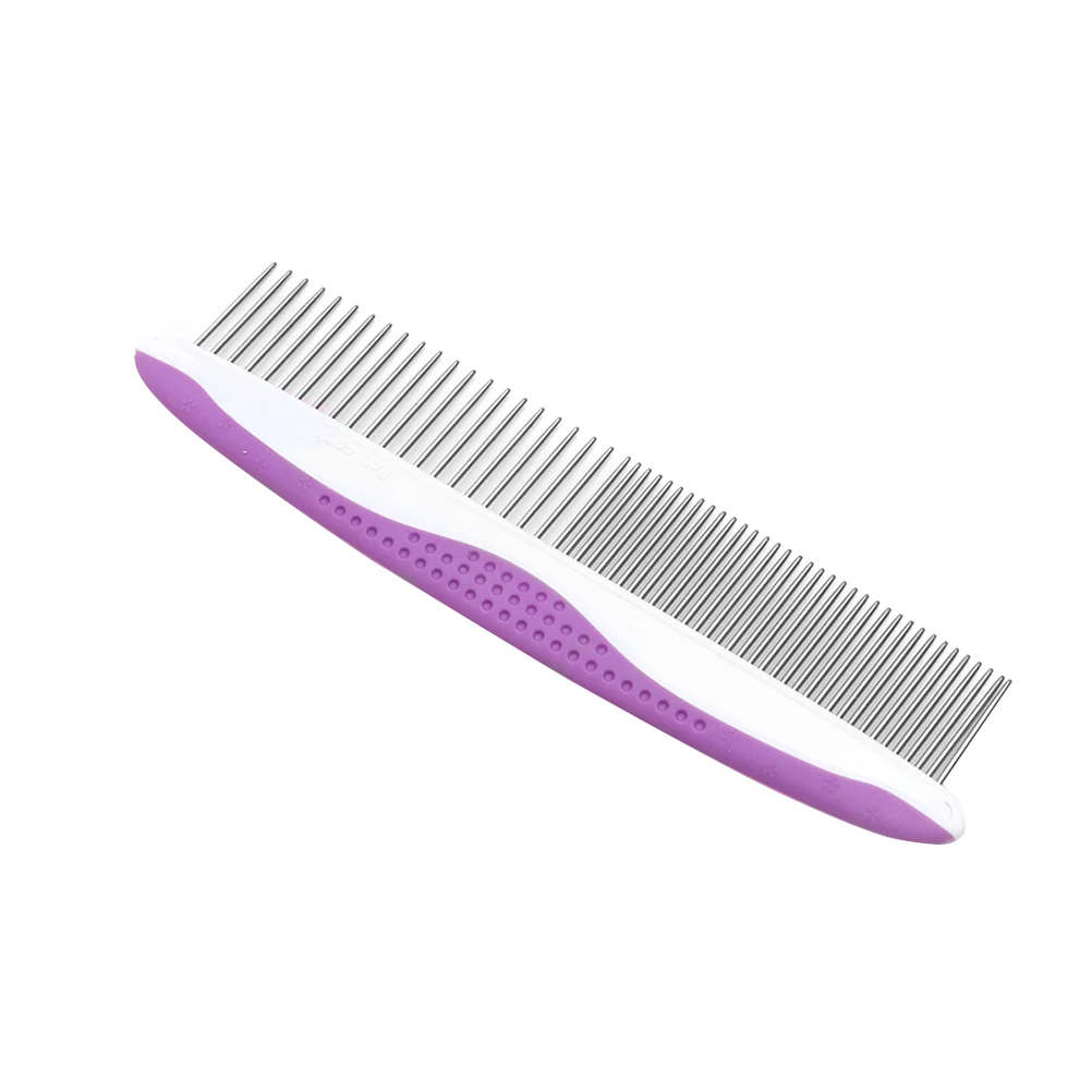 

Dog Grooming Comb Set Stainless Steel Pet Comb Tools Rustproof Hypoallergenic For All Breeds Anti-Slip Handle Tangle