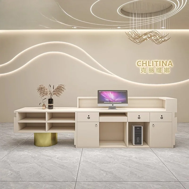 Desk Podium Stands Modern Office Desk Beauty Salon Bar Wash Company Dental Clinic Frontdesk Reception Desk Receptionist Front