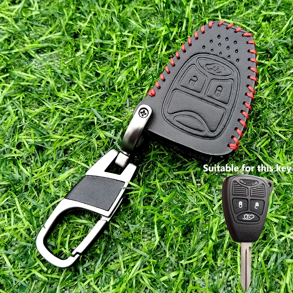 حافظة مفاتيح أغطية جلد لكرايسلر فوياجر باسيفيكا 300c PT كروزر دودج كاليبر المنتقم جيب جراند شيروكي كومباس باتريوت #3