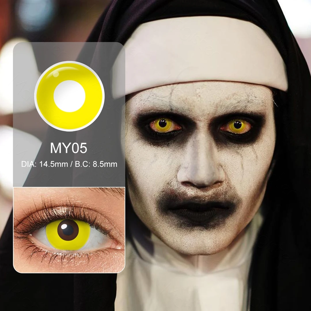Anime Cosplay Contact Lenses for Eyes White Lenses Halloween Contact Lenses Blind Black Lenses Beautiful Pupils Eye Makeup
