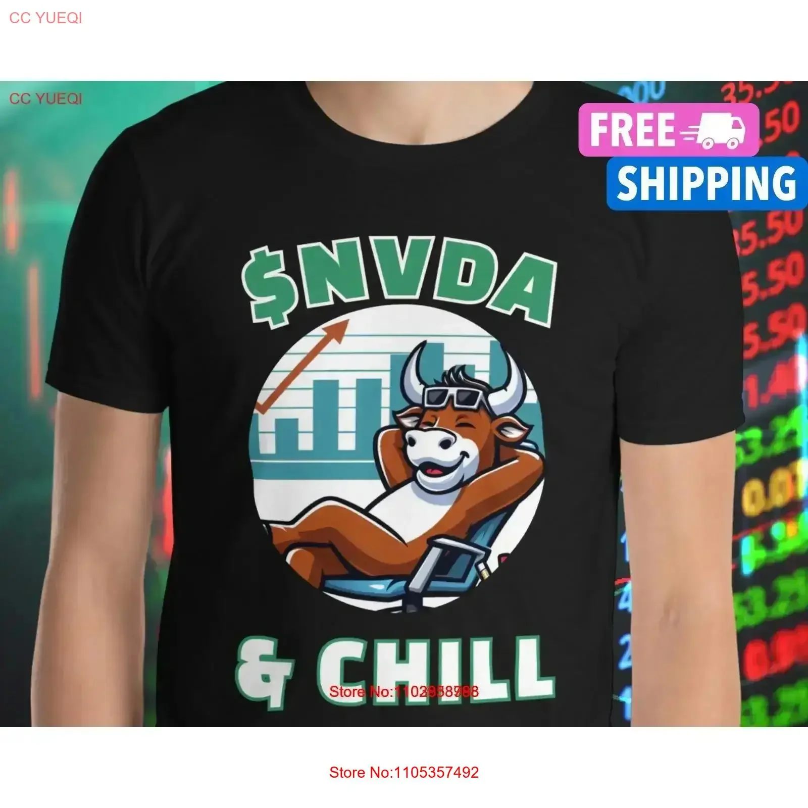 Funny Stock MarkeT T Shirt for NVDA Investor Nvidia Wall Street Bets Day Trader vintage Washed Comfortable Breathable Unisex