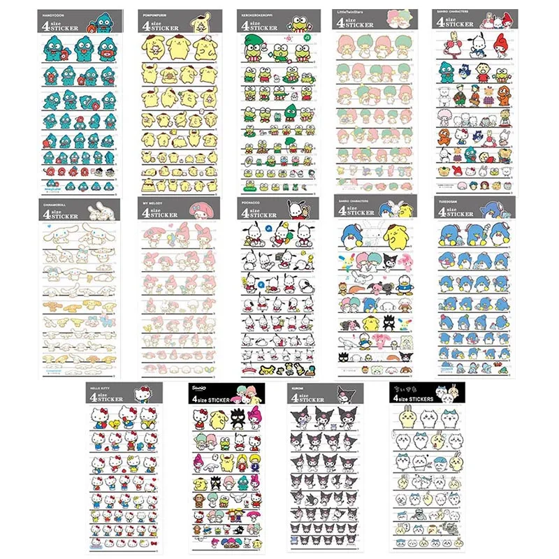 sanrio hangyodon keroppi washi adesivos pinguim kawaii faca voce mesmo diario papelaria decorativa album adesivo etiqueta da vara 60 pcs por lote 01