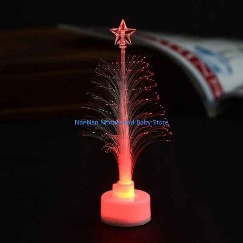 

Mini Christmas Tree Desktop Glowing Decoration Holiday Sign Stylish Tree