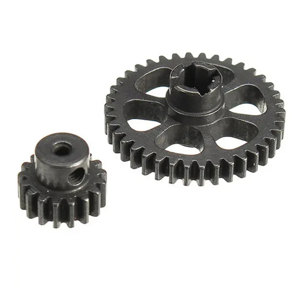 Black 38T Metal Diff Main Gear 17T Motor Pinion Gear For 1 18 Wltoys A949 Metal Diff Main Gear 17T