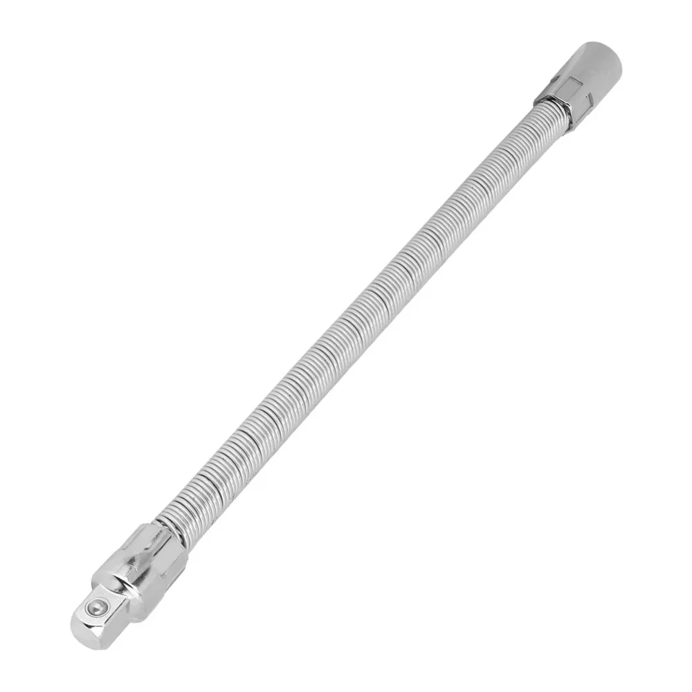 1/2 Inch Drive Flexible Extension Bar 350mm Length Flexible Spring Steel Shaft Bit Holder Connecting Link Anti-Rust