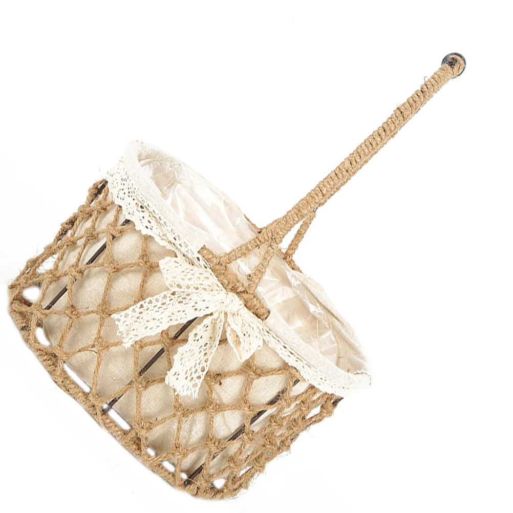 

Flower Basket H woven Storage Container Home Decor Arrangement Vase Gardening Supplies Indoor Baskets Fruit