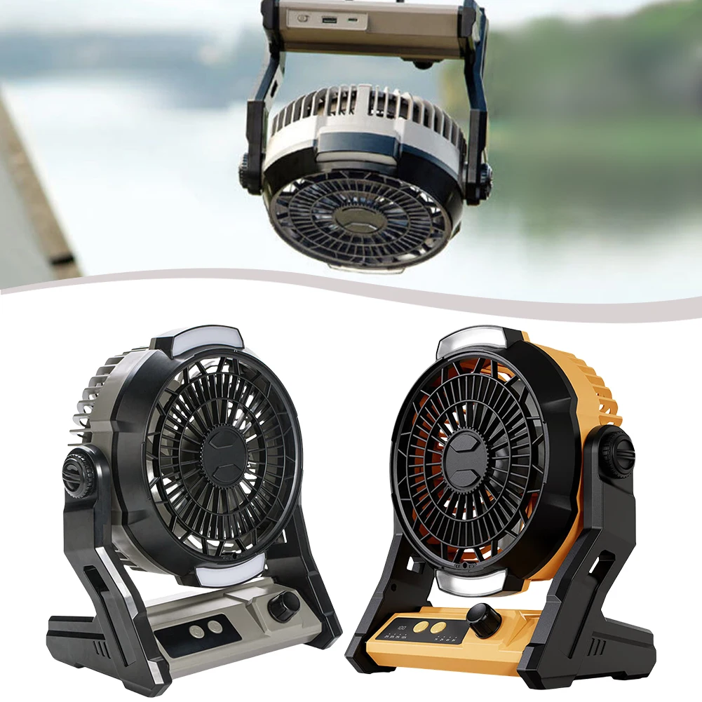 

Серый вентилятор со светодиодной подсветкой, вентилятор с питанием от батареи, непрерывное регулирование скорости, двойной режим светодиодной подсветки для активного отдыха на природе