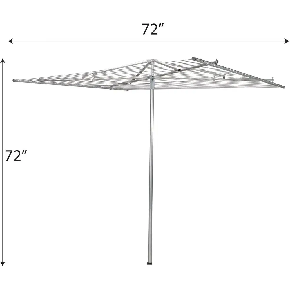 Outdoor 30-Line Clothes Drying Rack, 210 Feet Drying Space, Rust-Resistant Steel