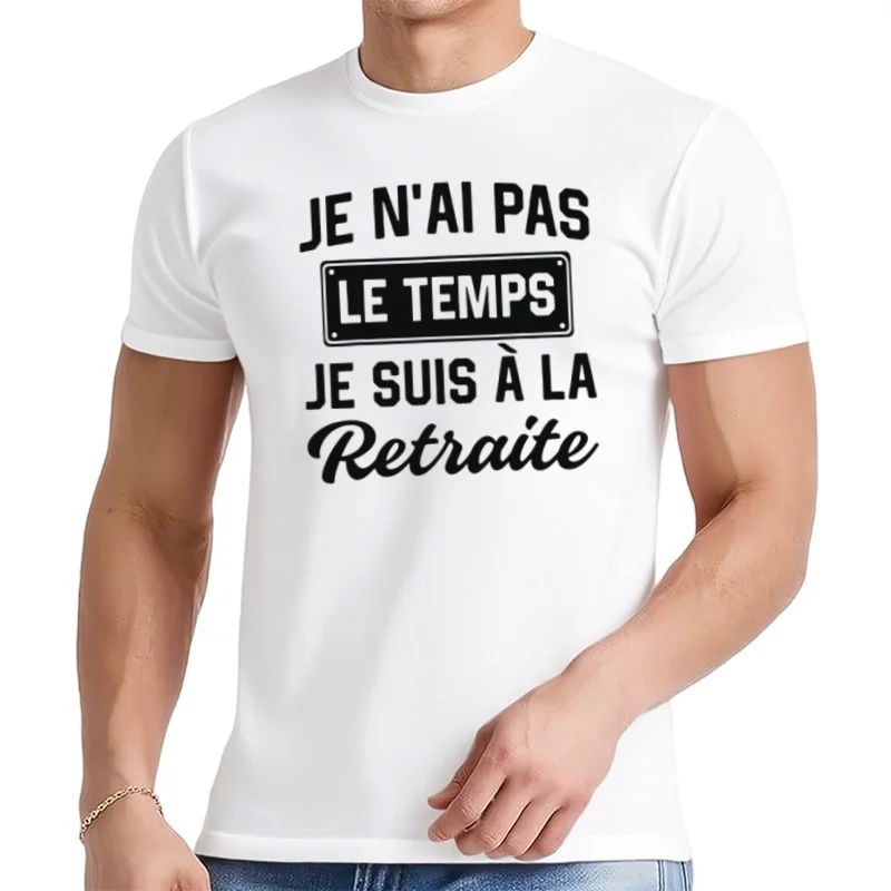 T-shirt rétro unisexe My Jeffplacées, papa à la retraite français, cadeau humoristique pour hommes, 100% coton, décontracté