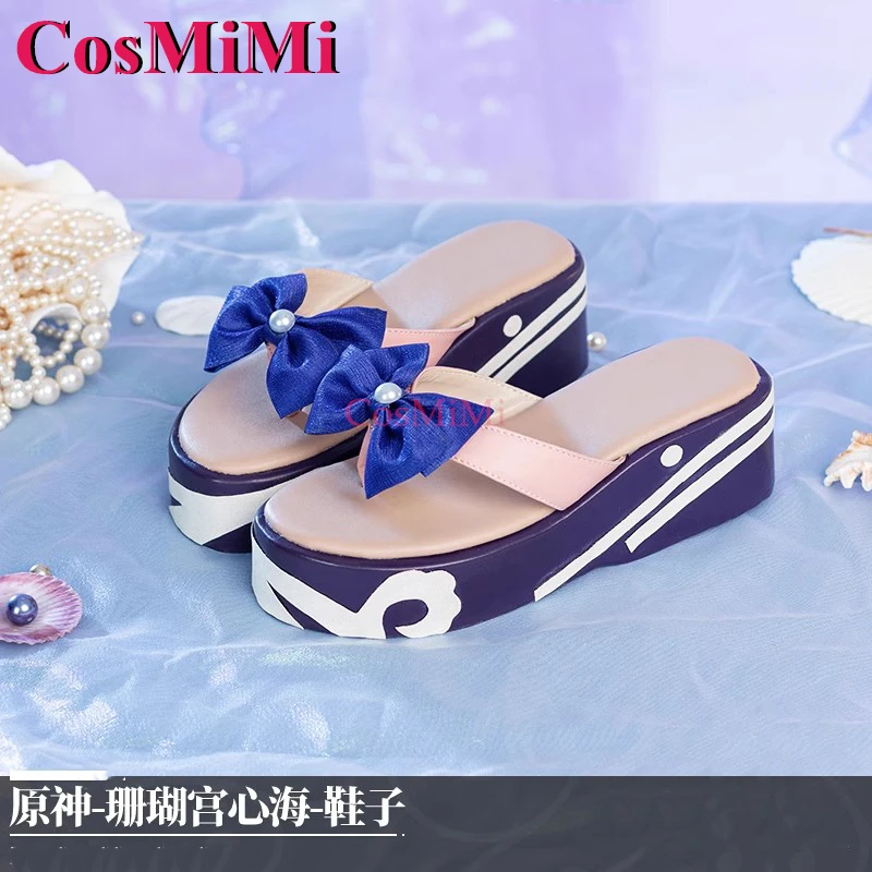 CosMiMi Spiel Genshin Impact Sangonomiya Kokomi Schuhe Cosplay Mode Universal Schuhe Karneval Party Rolle Spielen Zubehör 36-39