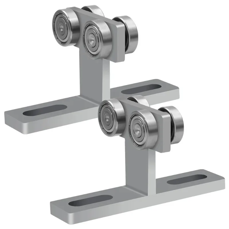 T Type 4 Wheel Trolley Assembly, Track Sliding Pulley Fit For Hoist Lifting Work