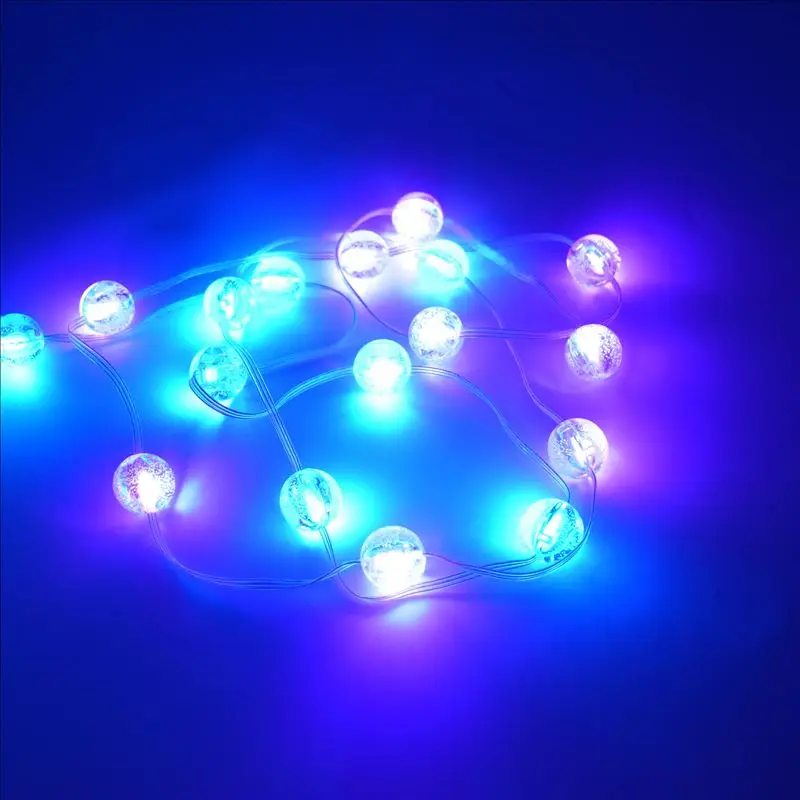 5 ~ 20mX APP Control WS2811 2cm 3D Ball indirizzabile Pixel Full Color Pebble Light IP67 Dream Color RGB String Lights