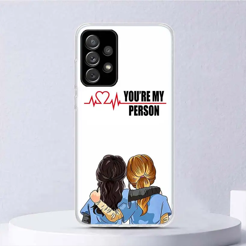 Greys Anatomy Person Soft Case For Samsung Galaxy A52 A53 A54 A32 A34 A22 A24 A12 A14 Phone Cover A33 A23 A13 A02S A03S A04S A72