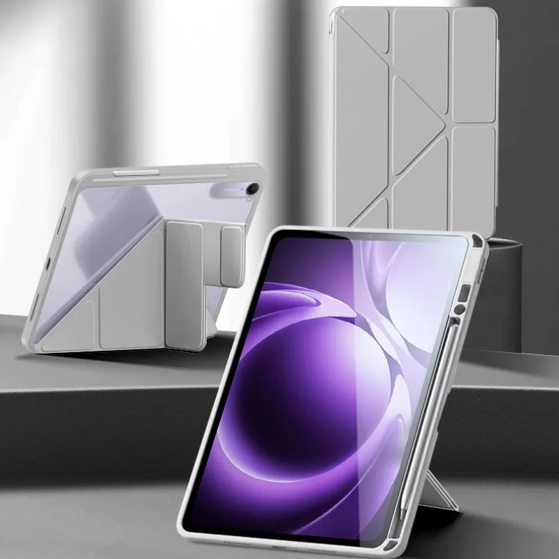 

Foldable Acrylic Transparent Hard Case for Xiaomi Pad mini 8.8 Redmi K Pad 8.8 inch 2025 with Pencil Holder