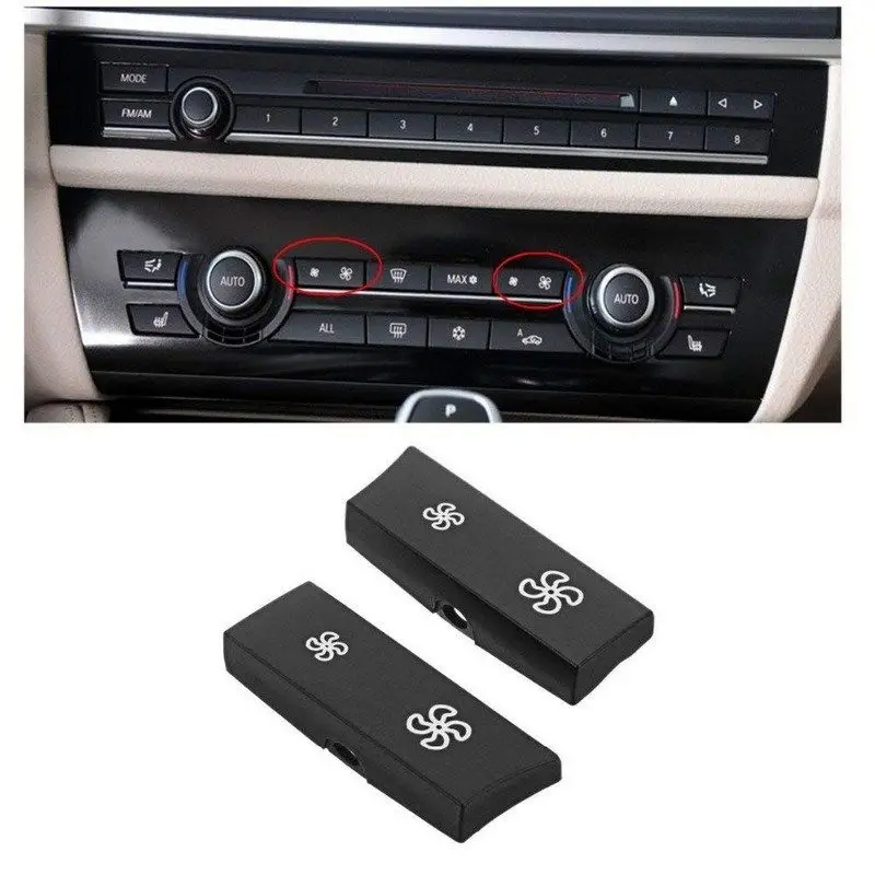 1Pair Car Heater Climate Air Conditioning Control Switch Fan Button For BMW F10 F11