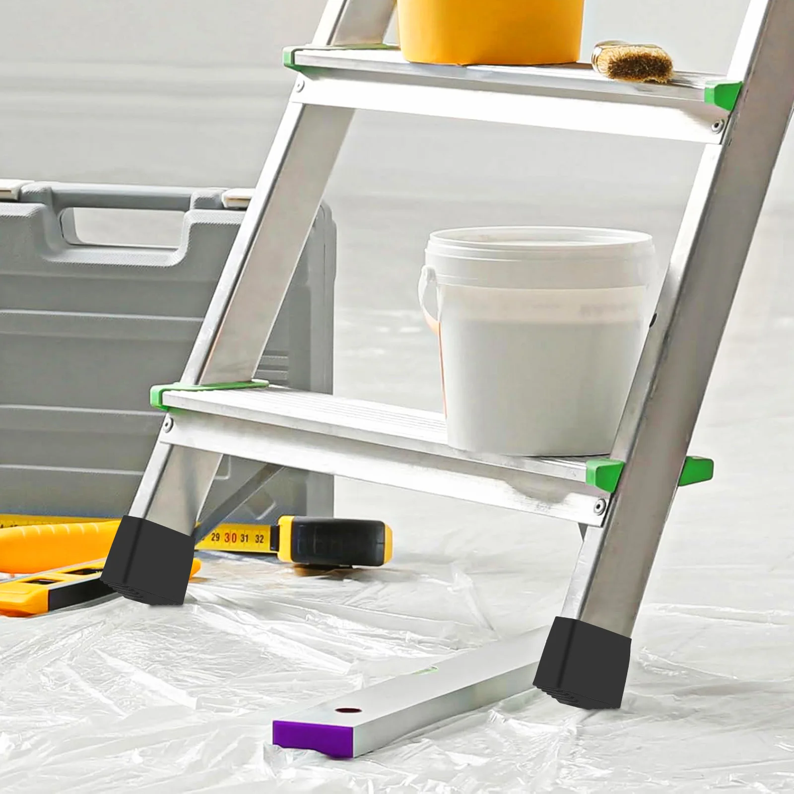 折りたたみ式滑り止め椅子脚,2ユニット,はしご保護,ゴムカバー,折りたたみ式,スイート保護ステップ