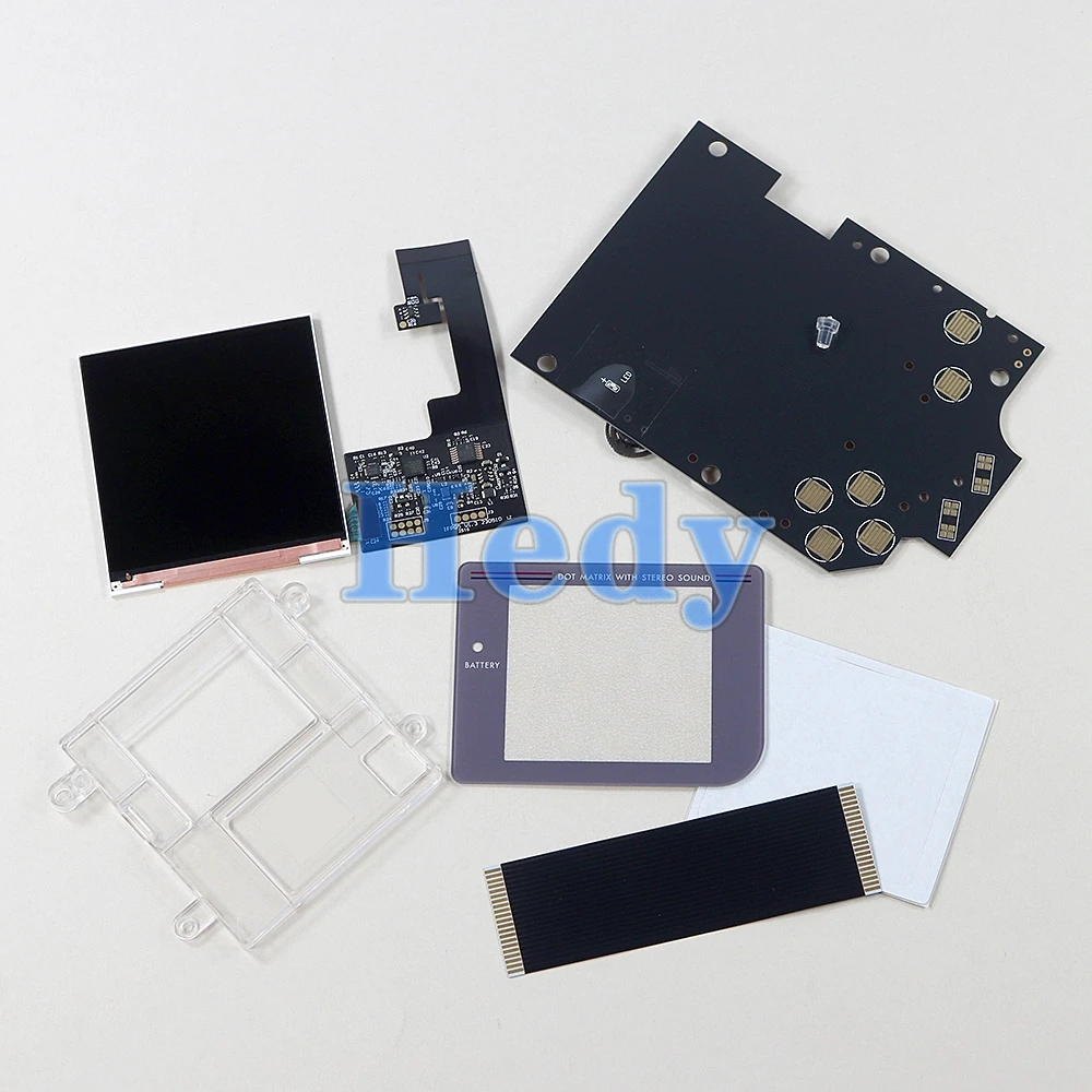 5세트 2.6인치 V5.0 하이라이트 IPS 풀 스크린 키트 (GB V5 IPS LCD 백라이트용) 고휘도 36가지 레트로 색상 조합