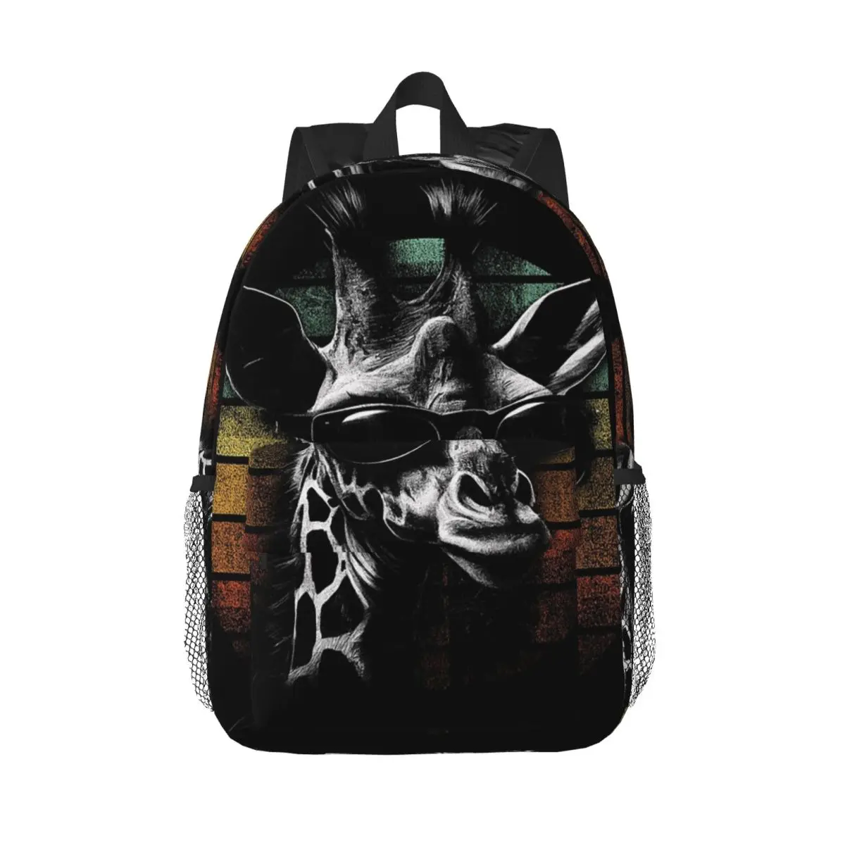 Giraffe With Glasses Backpack Daypack Large Capacity Boys Girls BookBag Shoulder Bags for Men Women Children School Bag
