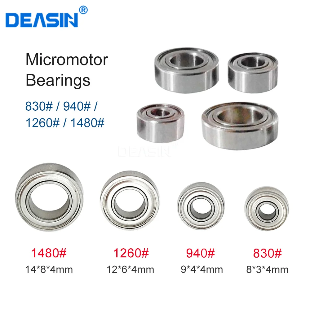 4pcs/set Dental Lab Bearing 120L Handpieces Bearings For 204/90 Micromotor Stainless 35000RPM Low Speed Motor Handle