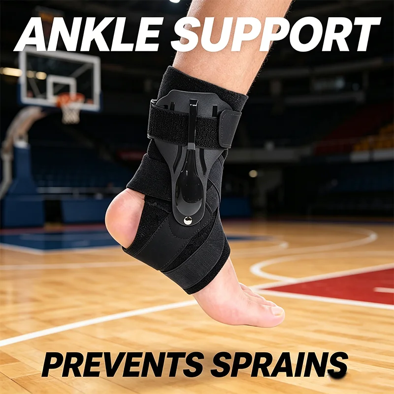 1PC Running Ankle Brace Adjustable Lightweight Sprain Baseball Recovery Ankle Stabilizer Unisex Sport Ankle Joint Brace Support