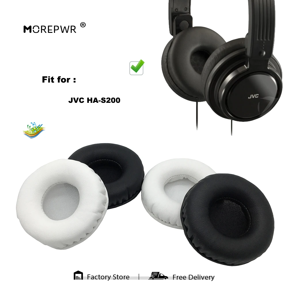

Replacement Ear Pads for JVC HA-S200 Headset Parts Leather Cushion Velvet Earmuff Earphone Sleeve Cover