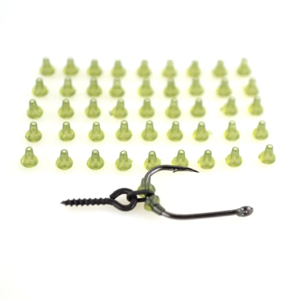 Hirisi 200pcs Rubber Fishing Rigs Fish Hook Stopper Terminal Tackle Accessories AH035