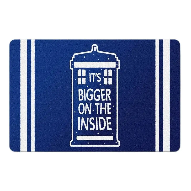 It's Bigger On The Inside Door Mat  Rubber Back Doormats Low Profile Washable Carpets Rugs,18 x 30 Inch