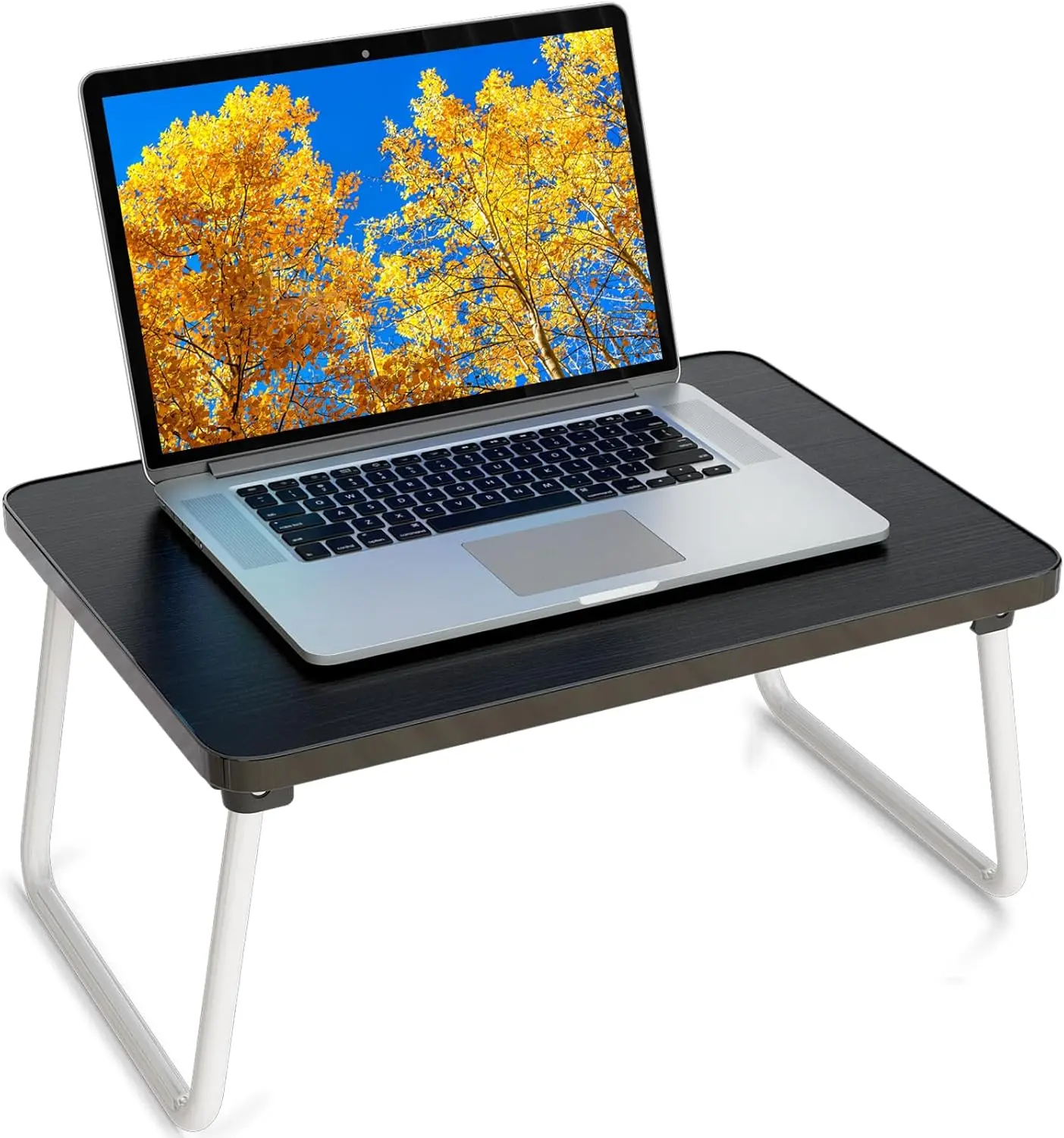 

Portable Laptop Tray with Folding Legs, Foldable Lightweight Mini Table for Bed or Couch, Black