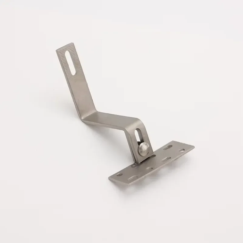 Adjustable 0-60 Degree Solar Roof Mounting Hook for Flat Tile Slate PV Module Stand Low MOQ Optional Installation Hardware