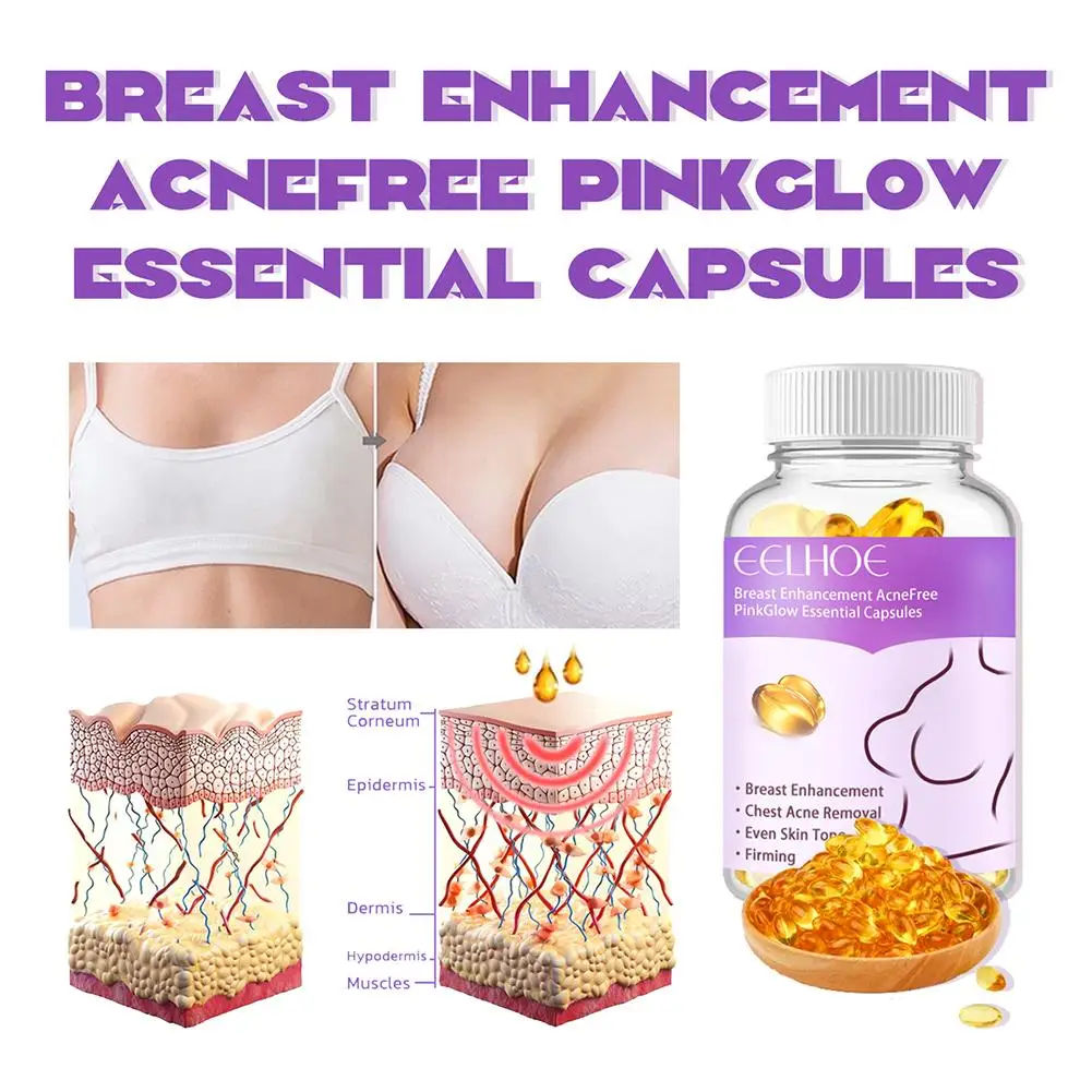 Natural Breast Enhancement Capsules for Firming, Lifting & Fullness - Herbal Supplement for Bust Care & Volume Support