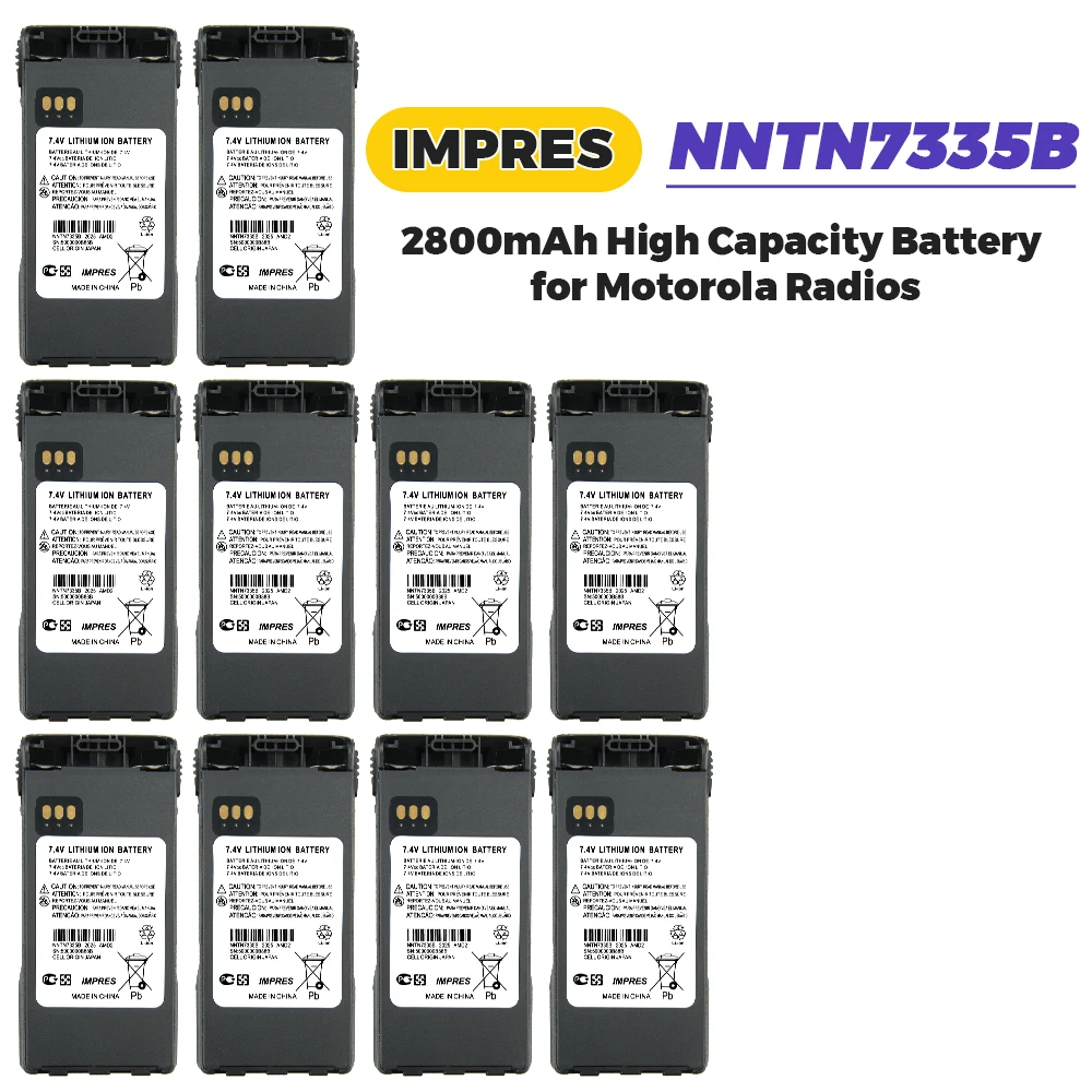 

10 шт. 2800 мАч NNTN7335B IMPRES литий-ионный аккумулятор для Motorola XTS1500 XTS2000 XTS2500 PR1500 MT1500 MT1500 Radius P25 двустороннее радио