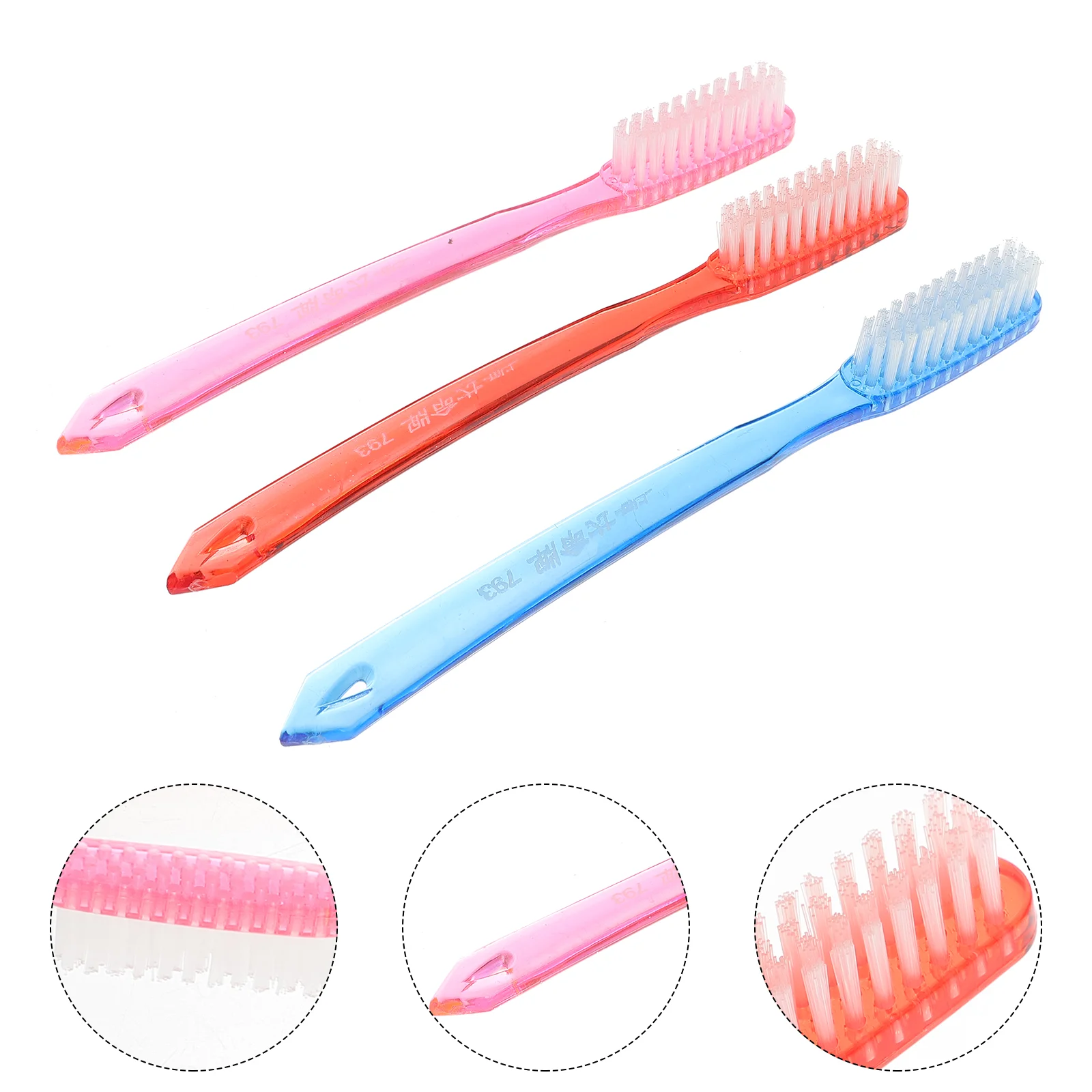 6 Pcs Adult Toothbrush Adults Hard Bristles Toothbrushes Dental Floss Manual Premium Cleaning Travel Flossers