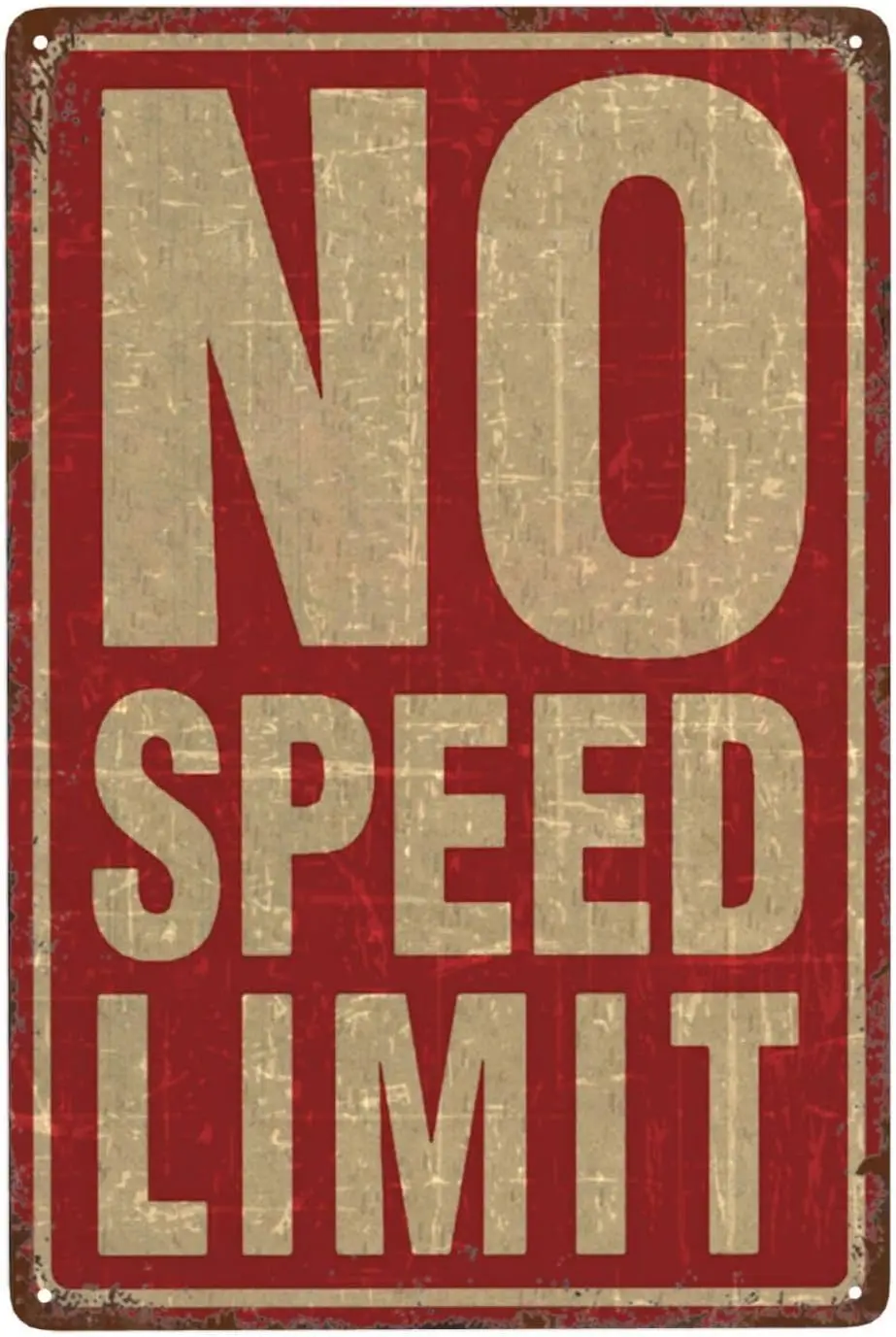 Speed Limit Metal Poster 8X12IN - Vintage Reproduction Wall Art for Cafe Garden Decor & Racing Enthusiast Bedrooms