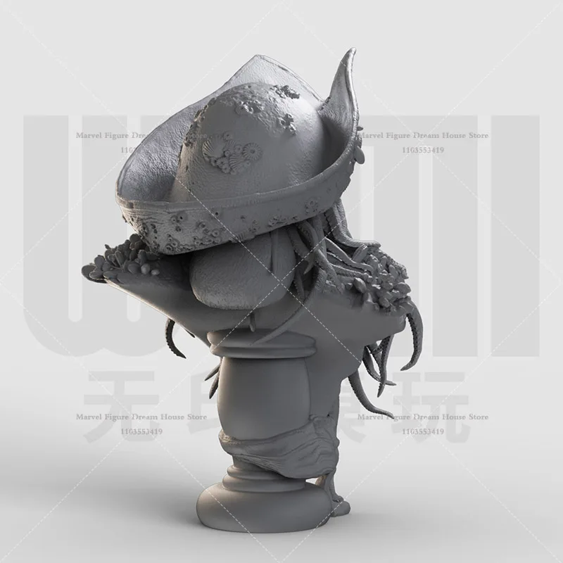 1/16 1/10 1/6 Scale Caribbean Pirate Ghost Ship Captain Davy Jones Fantasy Adventure Movie 3D Resin Un-panited Male Bust Model