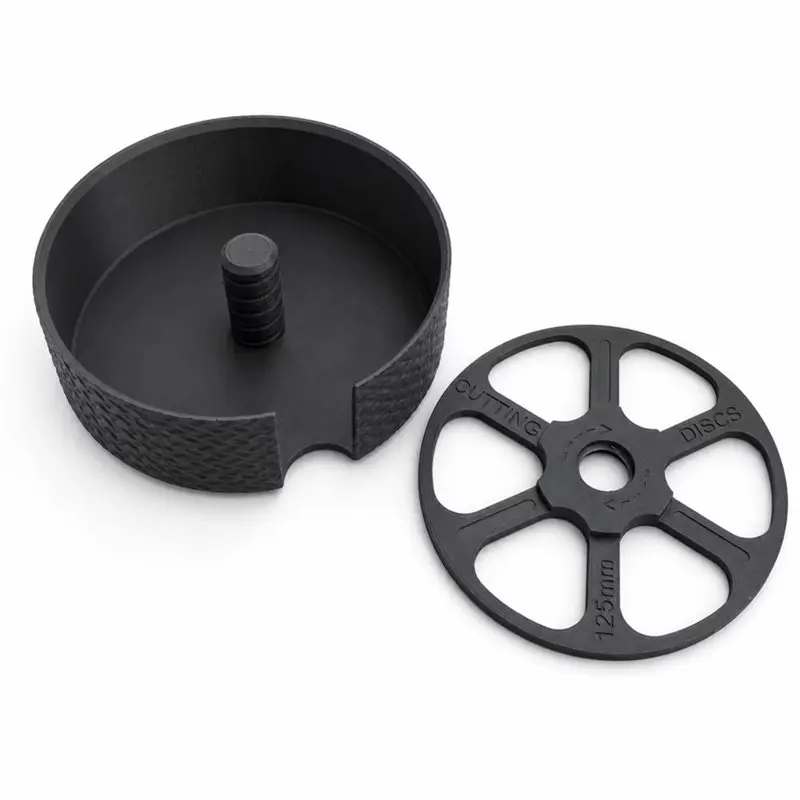 ABVG-Cutting Disc Storage Stackable Angle Grinder Disc Holder With Screw Locking Lid Black