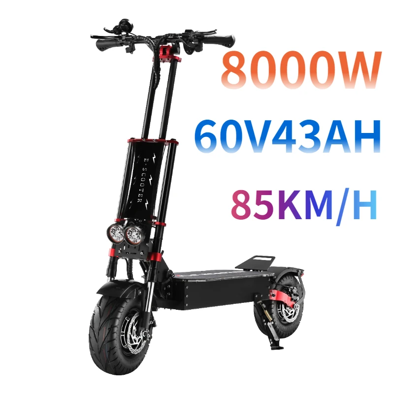 Electric Scooter S3-11 S4-13 8000W High Power Dual Motor 60V 43AH Battery 11inch Folding E-Scooter Off-road Electric Scooters