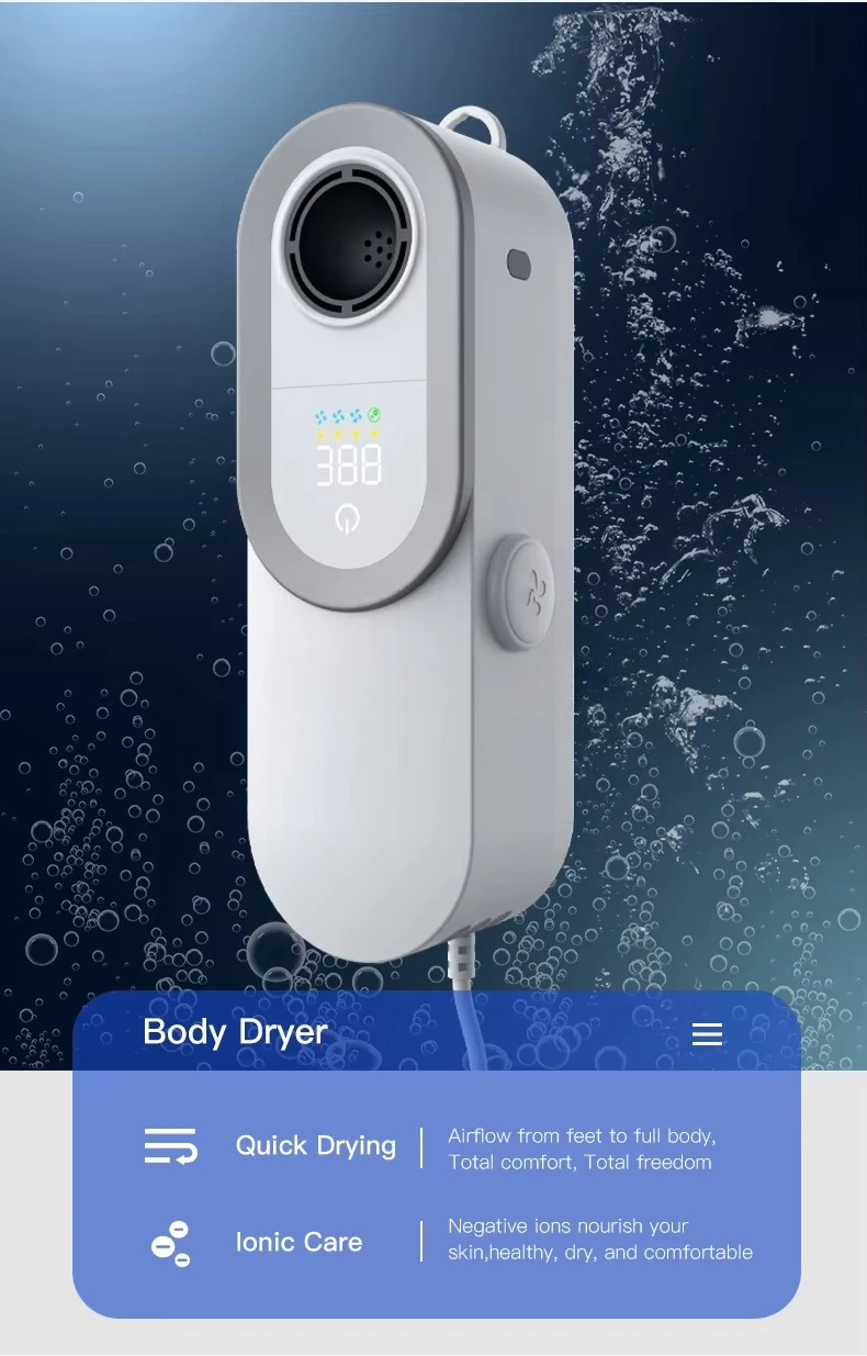multi-scene suitable for both cooling and heating body dryers, with digital display, strong wind wall-mounted body dryers