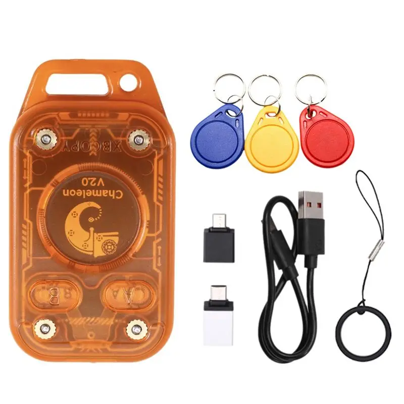 B29C-Chameleon V2.0 RFID Smart Chip Duplicator Chameleon Ultra Reader Emulator+3XUID Keychain 125K 13.56Mhz Card Decode
