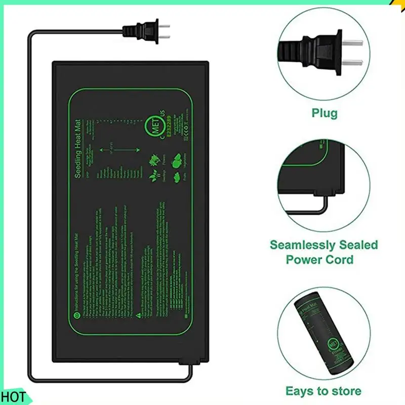 

AWAH 2 PCS Seedling Heat Mat For Seed Starting, 10 X 20.75Inch As Shown 21W Waterproof Heating Pad For Indoor Tray Plants US Plu