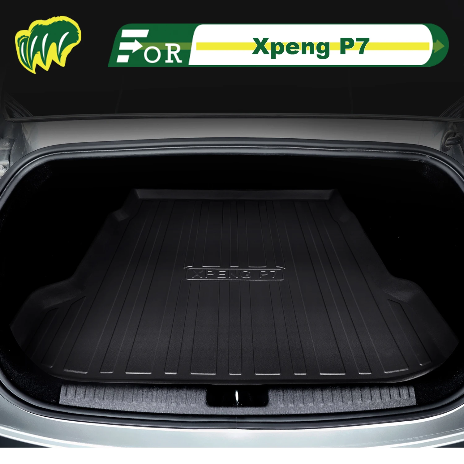 

Для Xpeng P7 2021-2026 TPE индивидуальный коврик для багажника автомобиля всесезонный коврик для багажника 3D-образная подкладка для багажника защитный коврик для спинки стула
