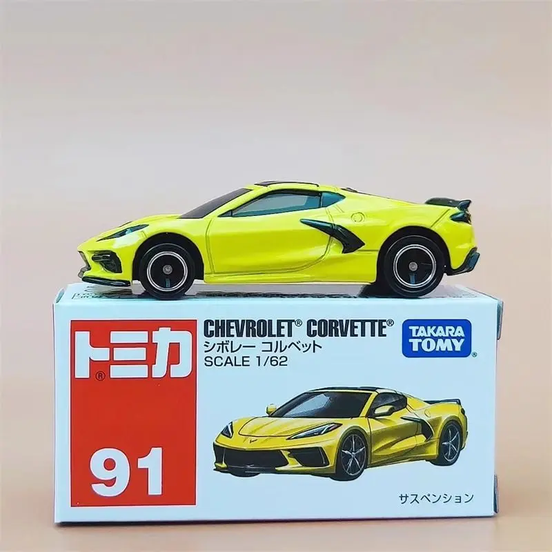 

TAKARA TOMY TOMICA Diecast Car Model Chevrolet Corvette C3 Red White Box 91 Alloy Simulation Toy