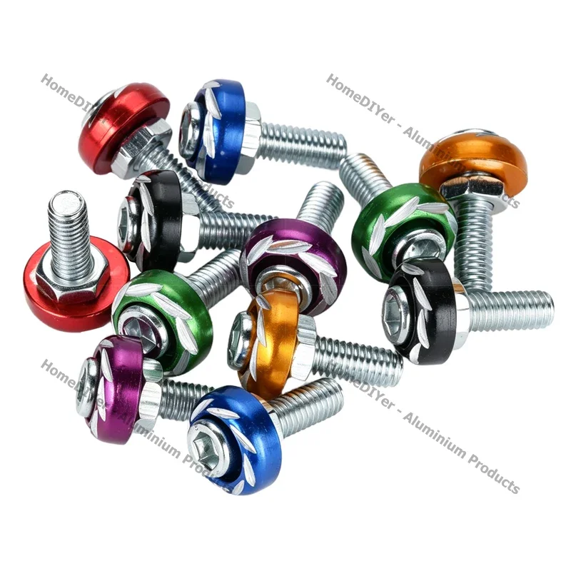 10/50PCS M6 Universal Motorcycle Screw Modification Carved Screw Decoration Colored Screw Windshield Fixing Screw Replace Part