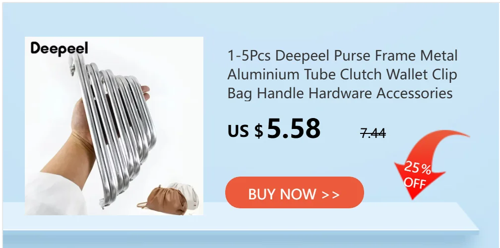 1Pc Deepeel Silver Metal Bag Handles Purse Frame Women Handbag Wallet Kiss Clasp DIY Handmade Sewing Bracket Bags Accessories