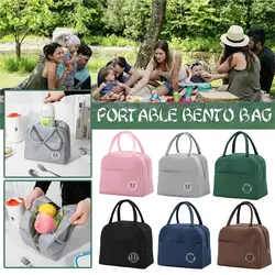 1 pz borsa per il pranzo isolata Picnic Work School Bear Label Box borsa per studenti pranzo pranzo in alluminio foglio isolante portatile Thicke P2B9