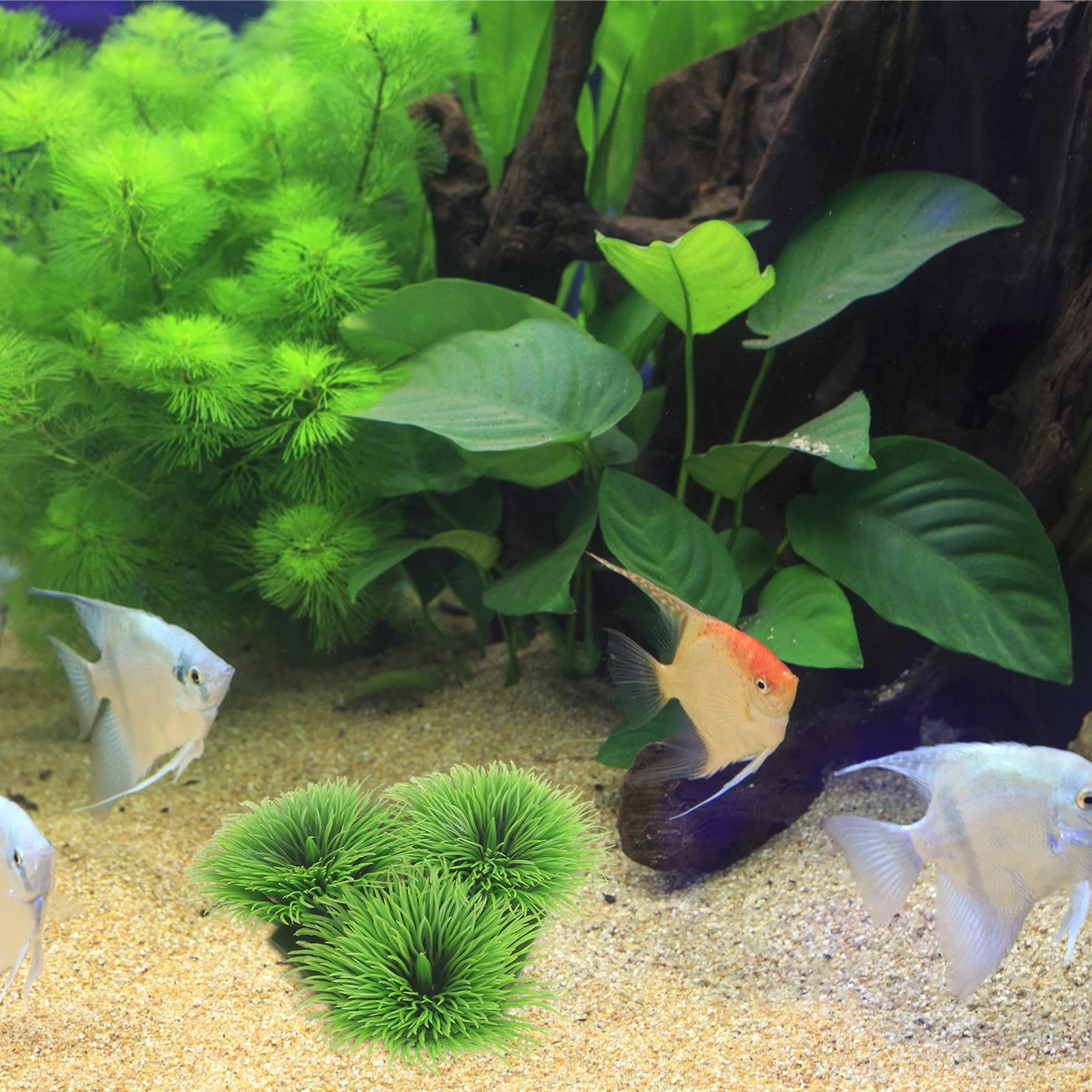 

2 Pcs Betta Spawning Nest Artificial Aquarium Decoration Green Color Long Lasting Fish Tank Leaves Decor Plants Safe