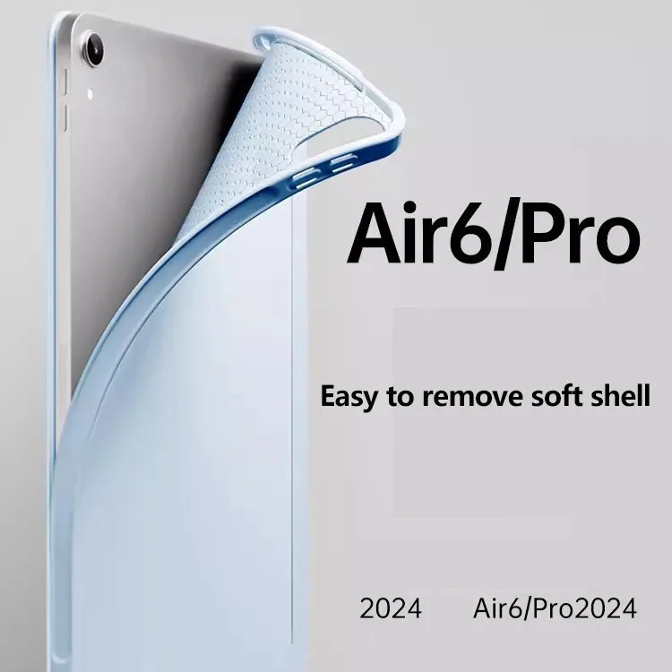 Slim Case Voor iPad Air 11 6 5 4 3 Pro 2 1 Pro11 10.2 9e 9.7 10e 10.9 Mini A17 Pro Mini 6 5 4 3 2 1 Trifold Stand Cover